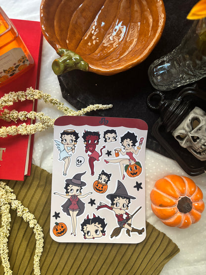 Witch Betty sticker sheet