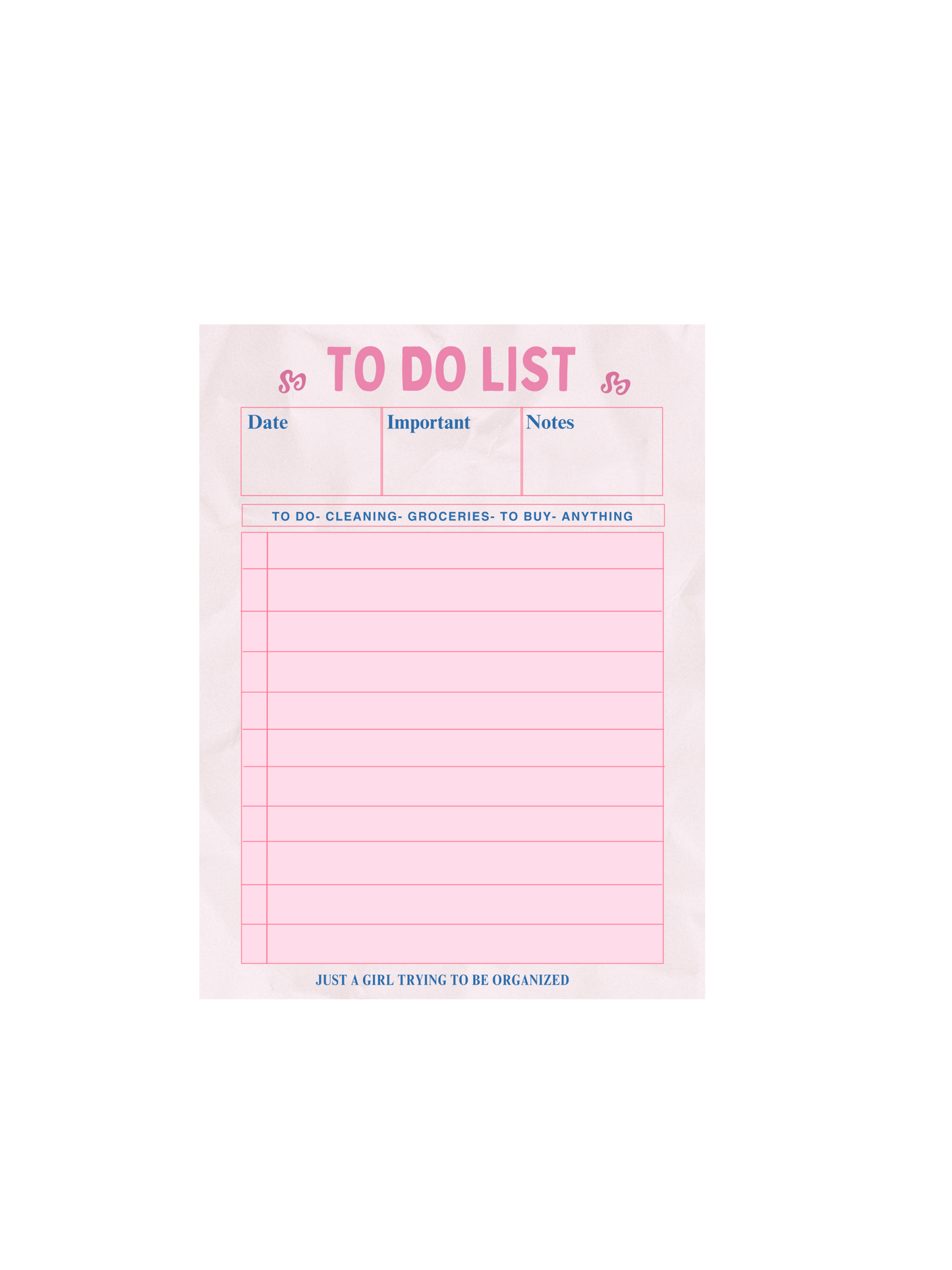 To Do List Notepad