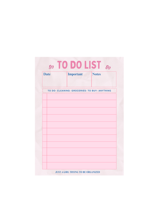 To Do List Notepad