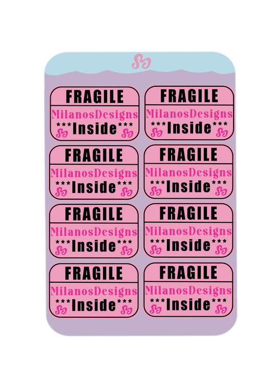 Fragile sticker sheet