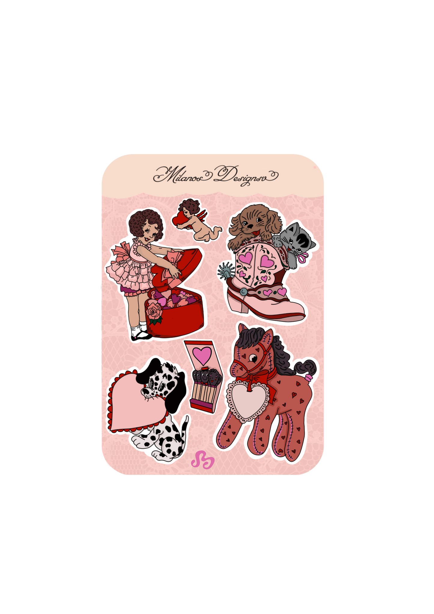 The lovers sticker sheet