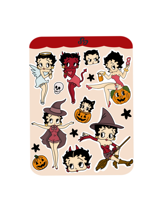 Witch Betty sticker sheet