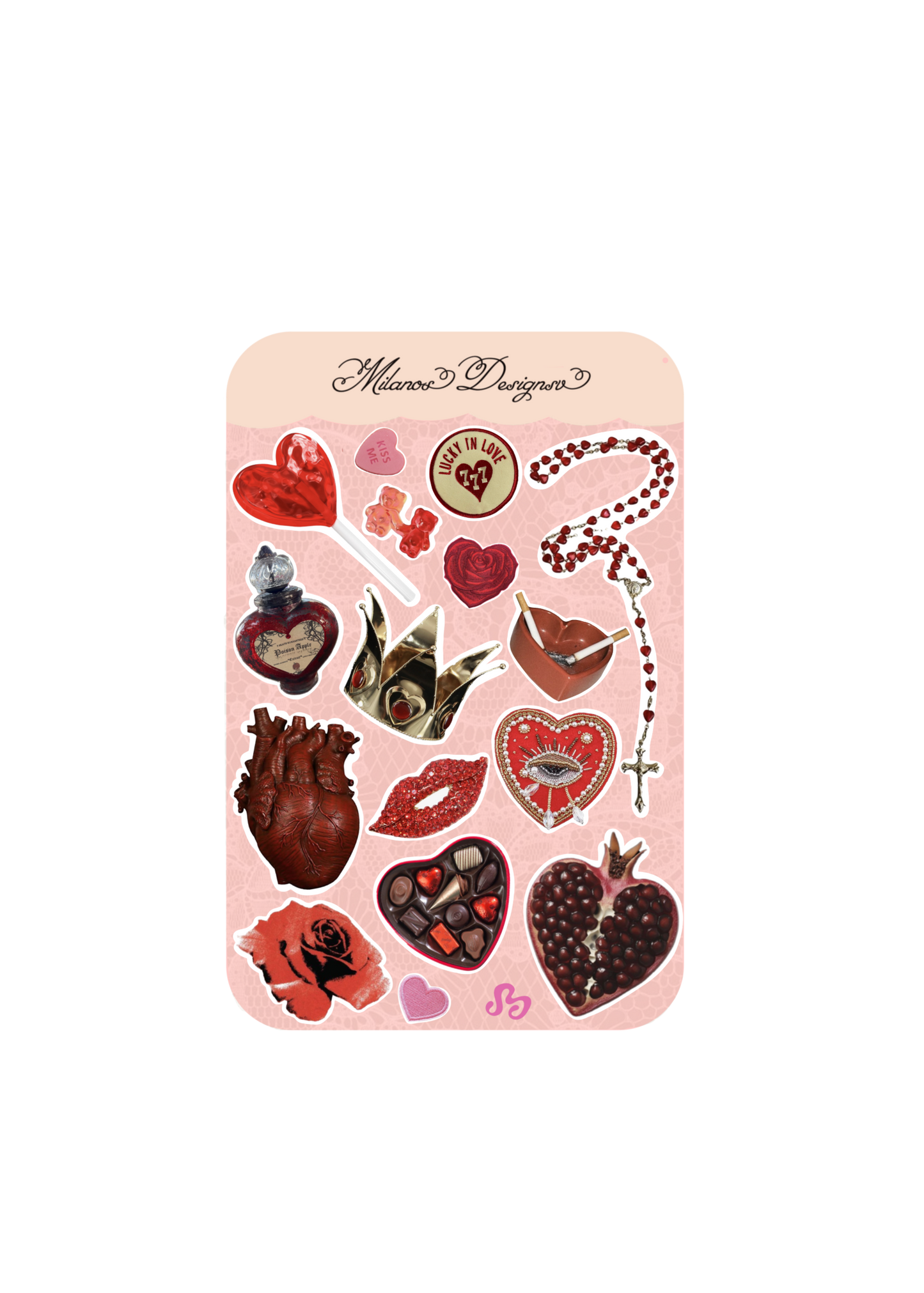 Dark love sticker sheet