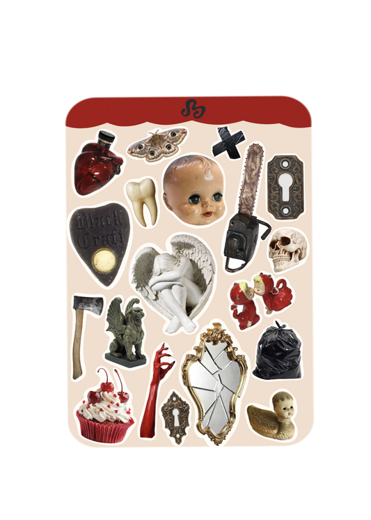 kinda creepy sticker sheet